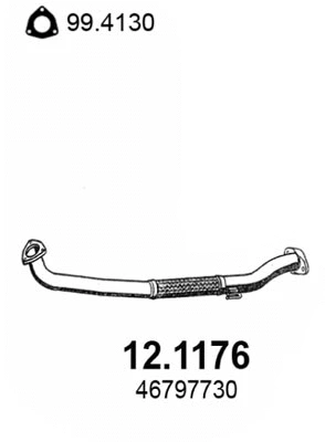 12.1176 ASSO Труба выхлопного газа (фото 1)