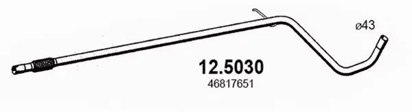 12.5030 ASSO Труба выхлопного газа (фото 1)