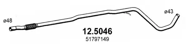 12.5046 ASSO Труба выхлопного газа (фото 1)