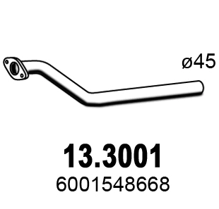 13.3001 ASSO Труба выхлопного газа (фото 1)