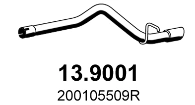 13.9001 ASSO Труба выхлопного газа (фото 1)