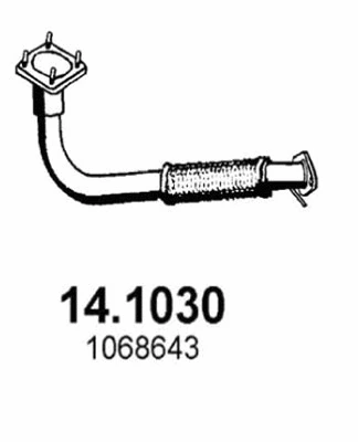 14.1030 ASSO Труба выхлопного газа (фото 1)