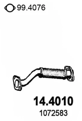 14.4010 ASSO Труба выхлопного газа (фото 1)