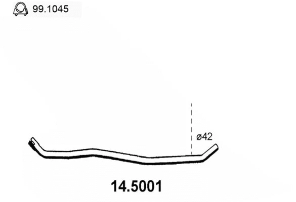 14.5001 ASSO Труба выхлопного газа (фото 1)