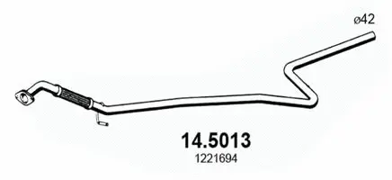 14.5013 ASSO Труба выхлопного газа (фото 1)