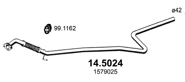 14.5024 ASSO Труба выхлопного газа (фото 1)