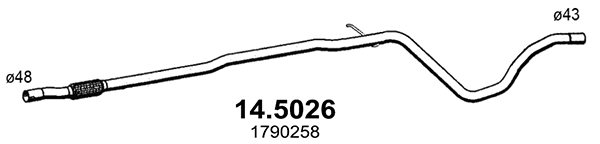 14.5026 ASSO Труба выхлопного газа (фото 1)