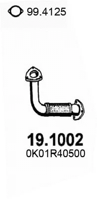 19.1002 ASSO Труба выхлопного газа (фото 1)