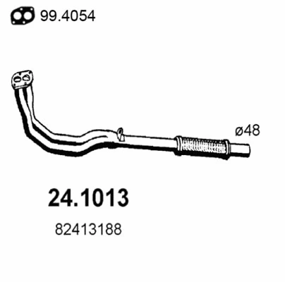 24.1013 ASSO Труба выхлопного газа (фото 1)