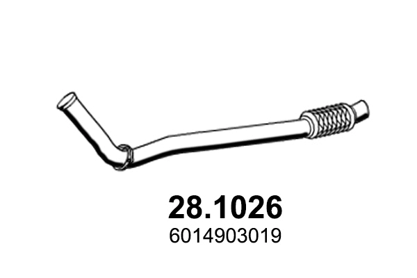 28.1026 ASSO Труба выхлопного газа (фото 1)