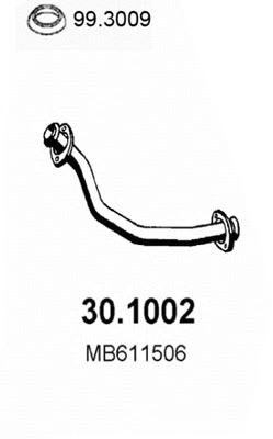 30.1002 ASSO Труба выхлопного газа (фото 1)