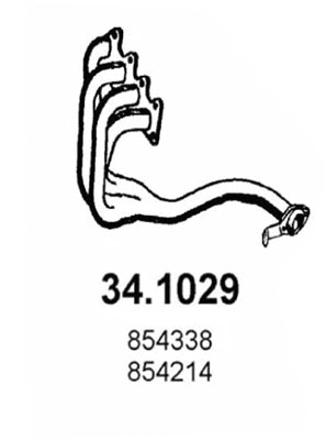 34.1029 ASSO Труба выхлопного газа (фото 1)