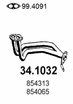 34.1032 ASSO Труба выхлопного газа (фото 1)