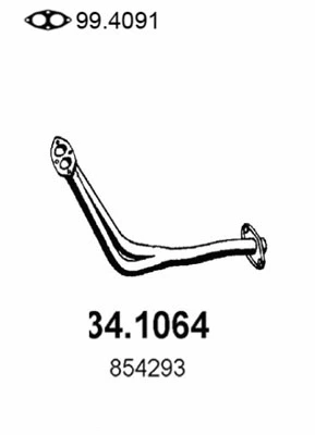 34.1064 ASSO Труба выхлопного газа (фото 1)