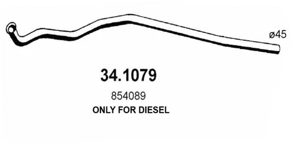 34.1079 ASSO Труба выхлопного газа (фото 1)