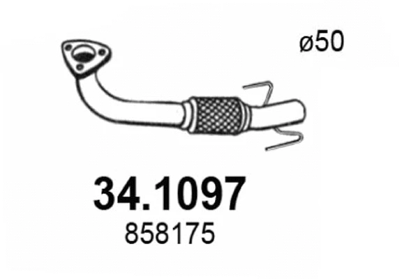 34.1097 ASSO Труба выхлопного газа (фото 1)