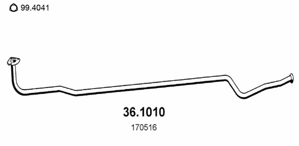 36.1010 ASSO Труба выхлопного газа (фото 1)