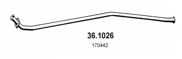 36.1026 ASSO Труба выхлопного газа (фото 1)