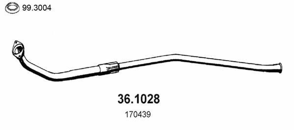 36.1028 ASSO Труба выхлопного газа (фото 1)