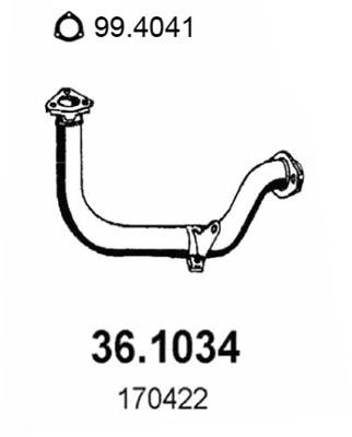 36.1034 ASSO Труба выхлопного газа (фото 1)