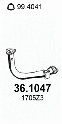 36.1047 ASSO Труба выхлопного газа (фото 1)