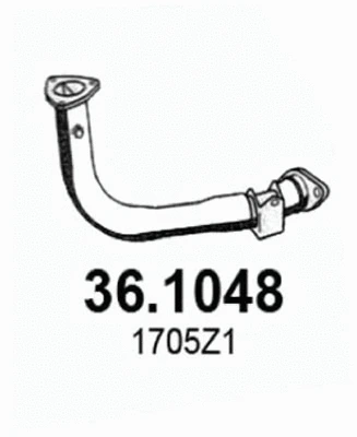 36.1048 ASSO Труба выхлопного газа (фото 1)