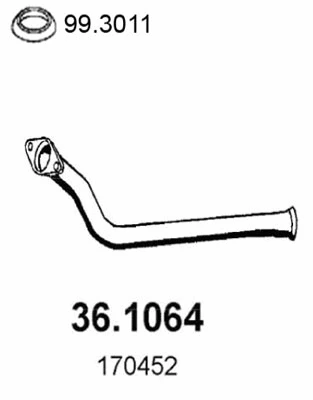 36.1064 ASSO Труба выхлопного газа (фото 1)