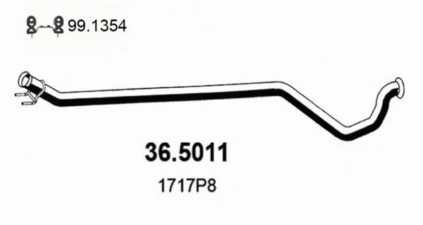 36.5011 ASSO Труба выхлопного газа (фото 1)