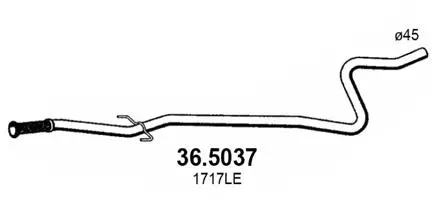 36.5037 ASSO Труба выхлопного газа (фото 1)