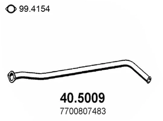 40.5009 ASSO Труба выхлопного газа (фото 1)