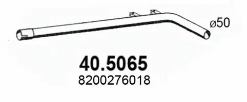 40.5065 ASSO Труба выхлопного газа (фото 1)