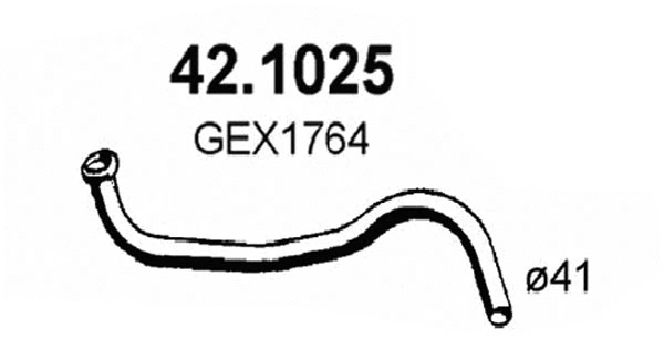 42.1025 ASSO Труба выхлопного газа (фото 1)