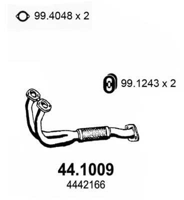 44.1009 ASSO Труба выхлопного газа (фото 1)