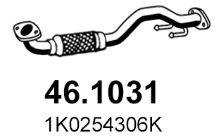 46.1031 ASSO Труба выхлопного газа (фото 1)