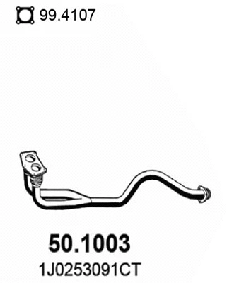 50.1003 ASSO Труба выхлопного газа (фото 1)