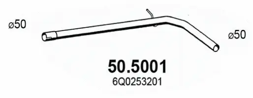 50.5001 ASSO Труба выхлопного газа (фото 1)