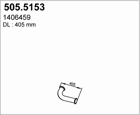 505.5153 ASSO Труба выхлопного газа (фото 1)
