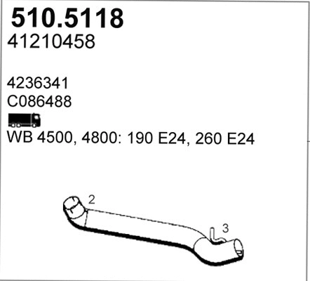 510.5118 ASSO Труба выхлопного газа (фото 1)