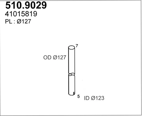 510.9029 ASSO Труба выхлопного газа (фото 1)