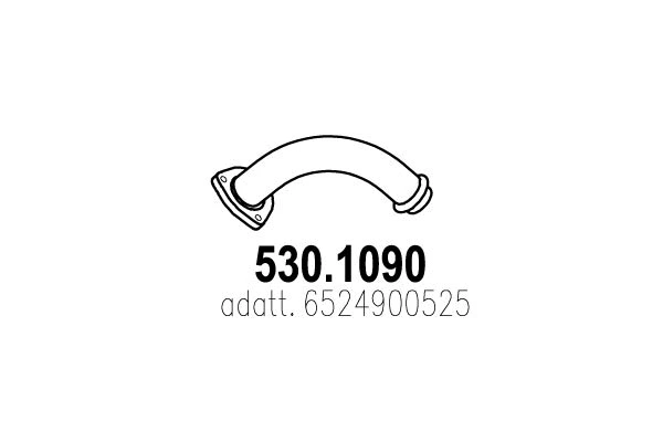 530.1090 ASSO Труба выхлопного газа (фото 1)
