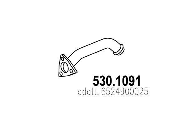 530.1091 ASSO Труба выхлопного газа (фото 1)