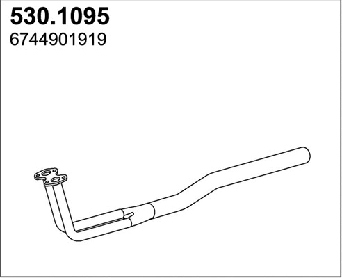 530.1095 ASSO Труба выхлопного газа (фото 1)