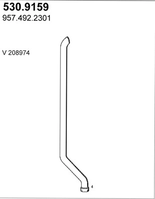 530.9159 ASSO Труба выхлопного газа (фото 1)