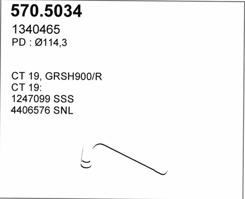 570.5034 ASSO Труба выхлопного газа (фото 1)