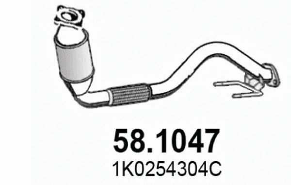 58.1047 ASSO Труба выхлопного газа (фото 1)