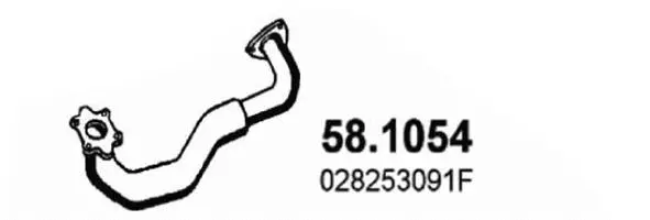 58.1054 ASSO Труба выхлопного газа (фото 1)
