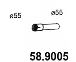 58.9005 ASSO Труба выхлопного газа (фото 1)