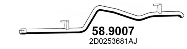 58.9007 ASSO Труба выхлопного газа (фото 1)