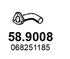 58.9008 ASSO Труба выхлопного газа (фото 1)