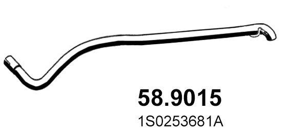 58.9015 ASSO Труба выхлопного газа (фото 1)